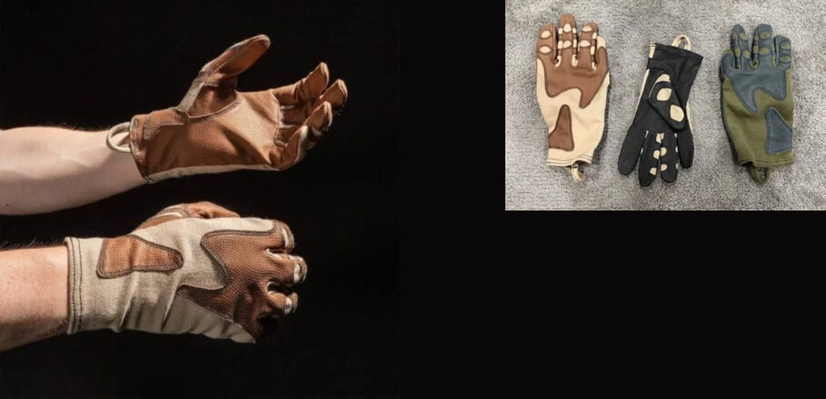 KommandoStore Eighty-Four kaujas cimdu prototips no FR auduma un kazādas