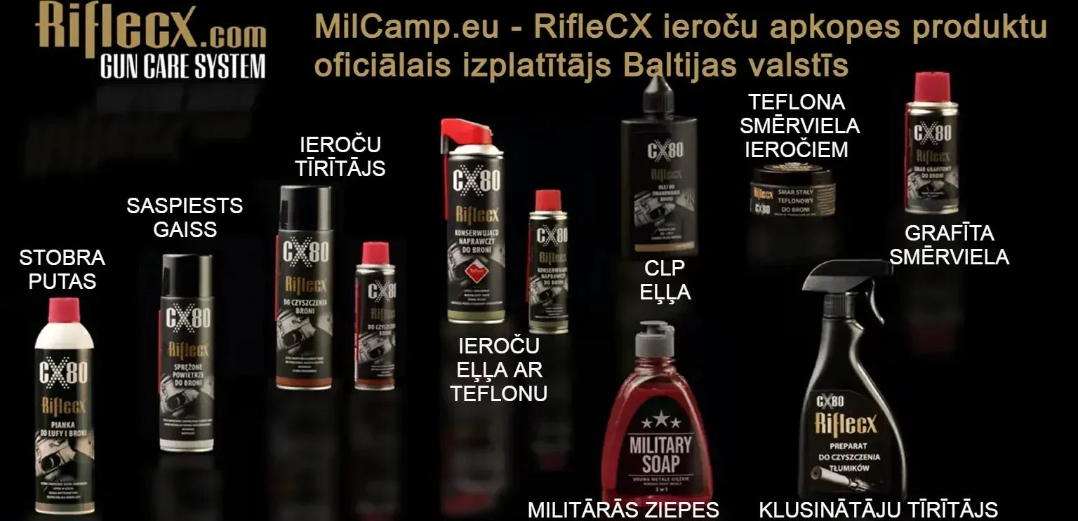 RifleCX ieroču apkopes komplekts kastē