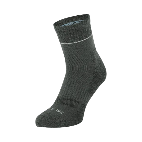 Zeķes SEALSKINZ Morston Solo QuickDry Ankle Sock Green/Grey