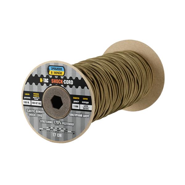 M-TAC Paracord Shock-Cord Coyote 3mm 100 m – papildu skats