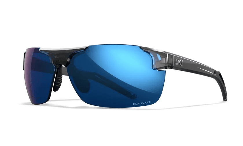 Brilles WileyX PRIME Captivate Pol Blue Mirror Gloss Crystal Grey