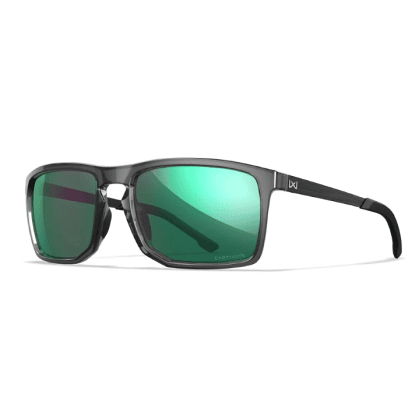Brilles WileyX AXE Captivate Pol Green Mirror Gloss Crystal Grey Frame