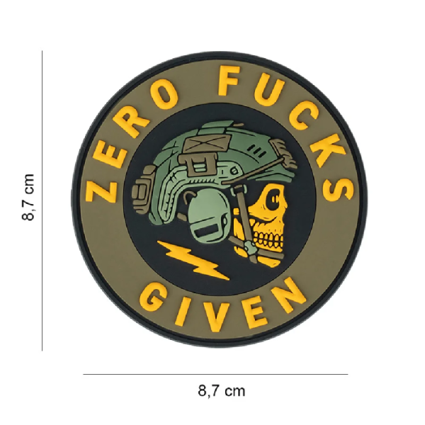 Uzšuve 3D PVC Zero fucks given — Uzšuve