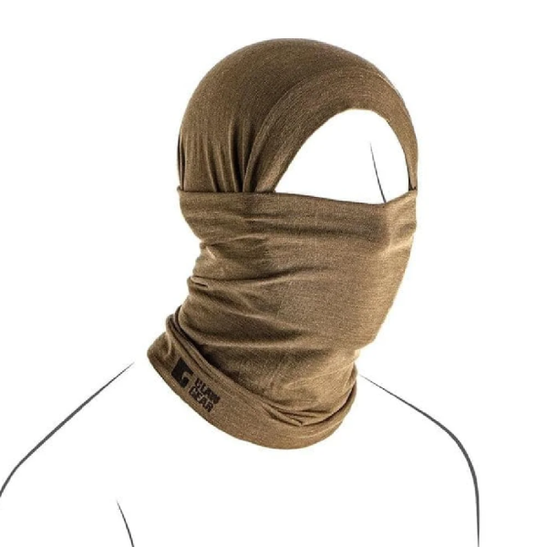 Tunelis CLAWGEAR Merino Seamless Neck Gaiter Long Stonegrey Olive