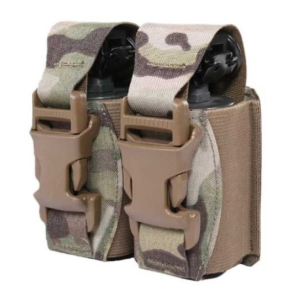 WAS Double 40mm Flash Bang Pouch MultiCam