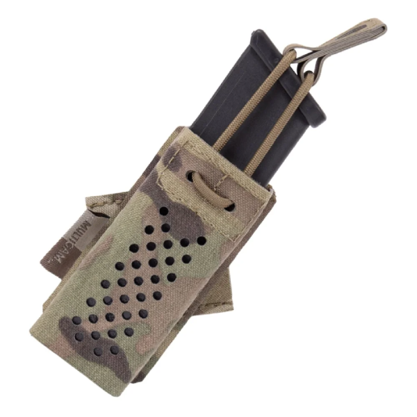 Aptversoma Warrior Laser Cut Aero Lite Single Bungee 9mm 45 Degree Angled Mag Pouch MultiCam