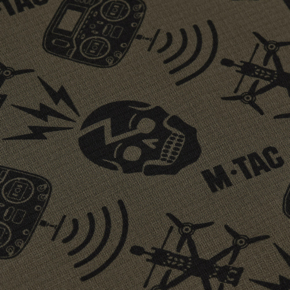 M-Tac Drone Pattern mikroflīsa tuneļšalle – Olive – detaļu skats