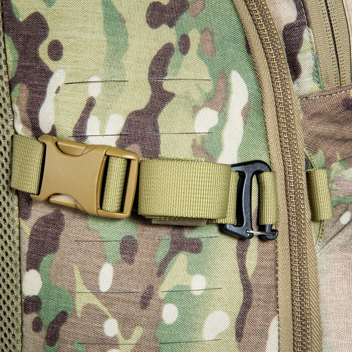 Mugursoma Tasmanian Tiger Modular Combat Pack 24 SL MC Multicam — detaļas