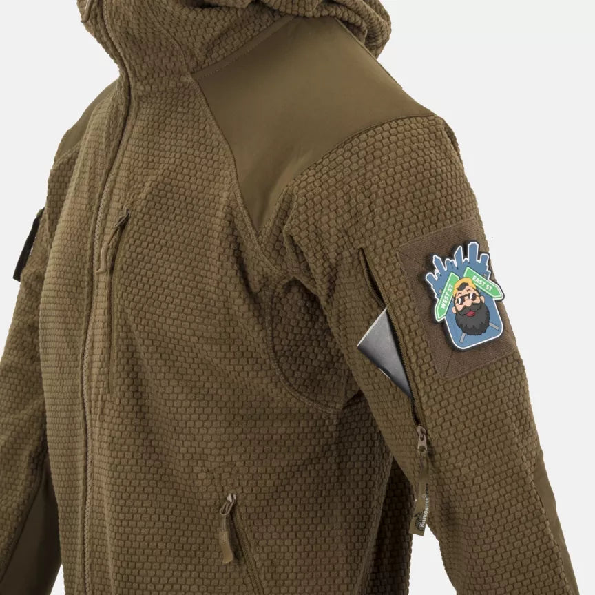 Flīsa jaka Helikon-Tex Alpha Hoodie Fleece – Olive Green – attēls 3