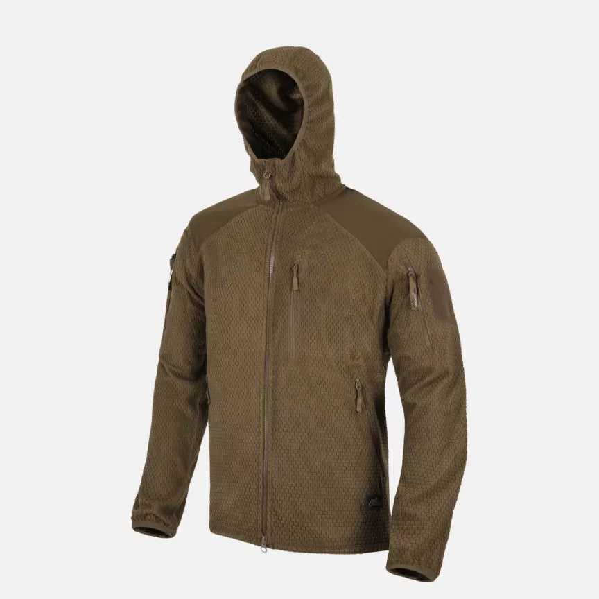 Flīsa jaka Helikon-Tex Alpha Hoodie Fleece – Olive Green – attēls 12