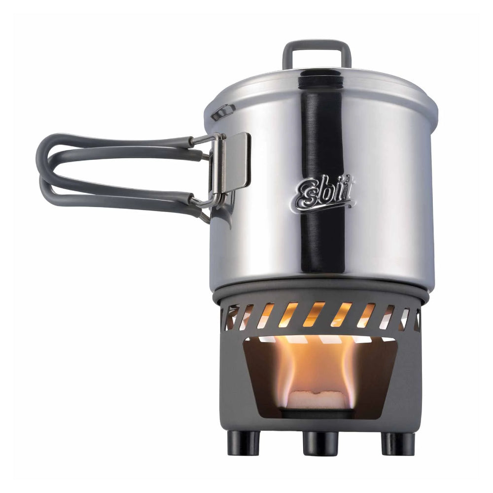 Esbit cietā kurināmā gatavošanas komplekts 585 ml – Stainless Steel