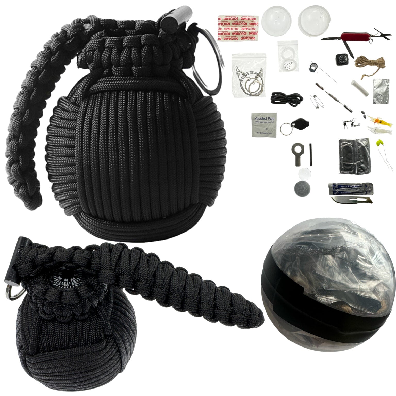 JB Tacticals Izdzīvošanas Komplekts Granāta Paracord Black