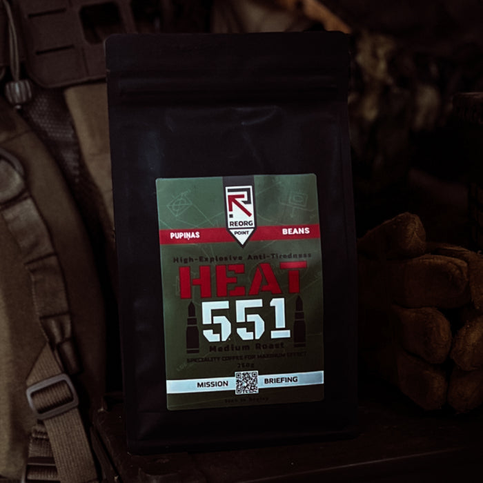 Kafijas Pupiņas REORG POINT Heat 551 250g — Reorg Point kafija