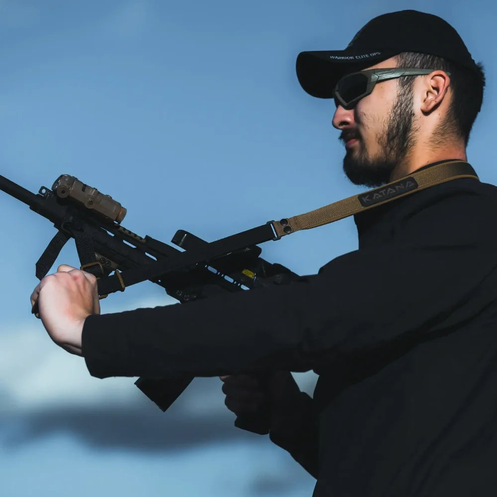 Divu Punktu Ieroču Siksna RAGNAROK Katana Sling Coyote/Black — attēls 14