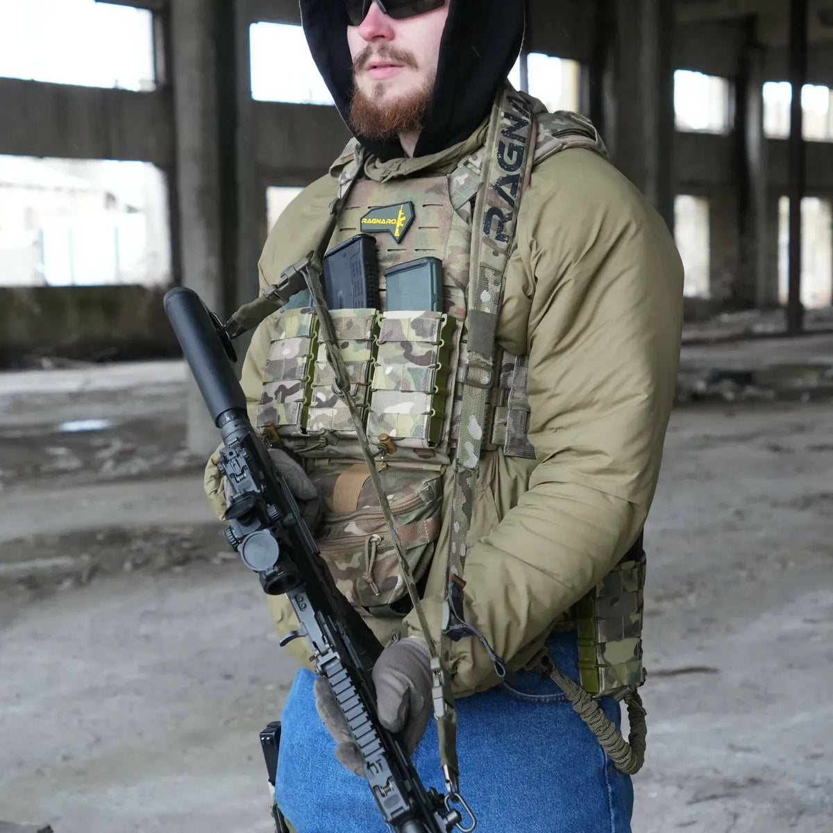 Trīs Punktu Polsterēta Ieroča Siksna RAGNAROK Kraken Sling Gen II Multicam — attēls 8