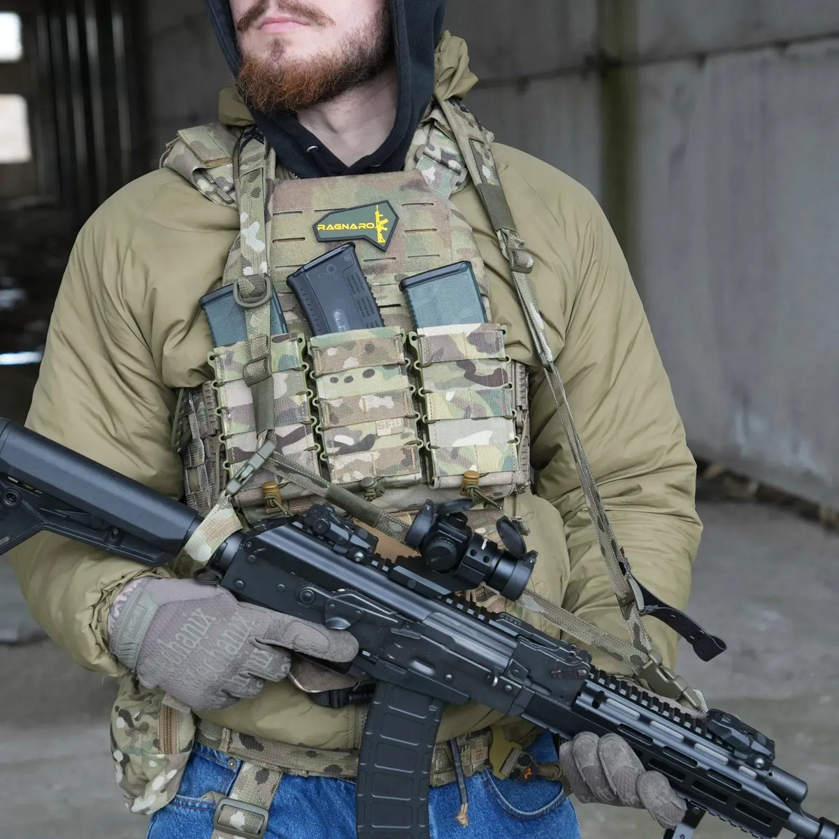 Trīs Punktu Polsterēta Ieroča Siksna RAGNAROK Kraken QD Gen II Multicam — attēls 3