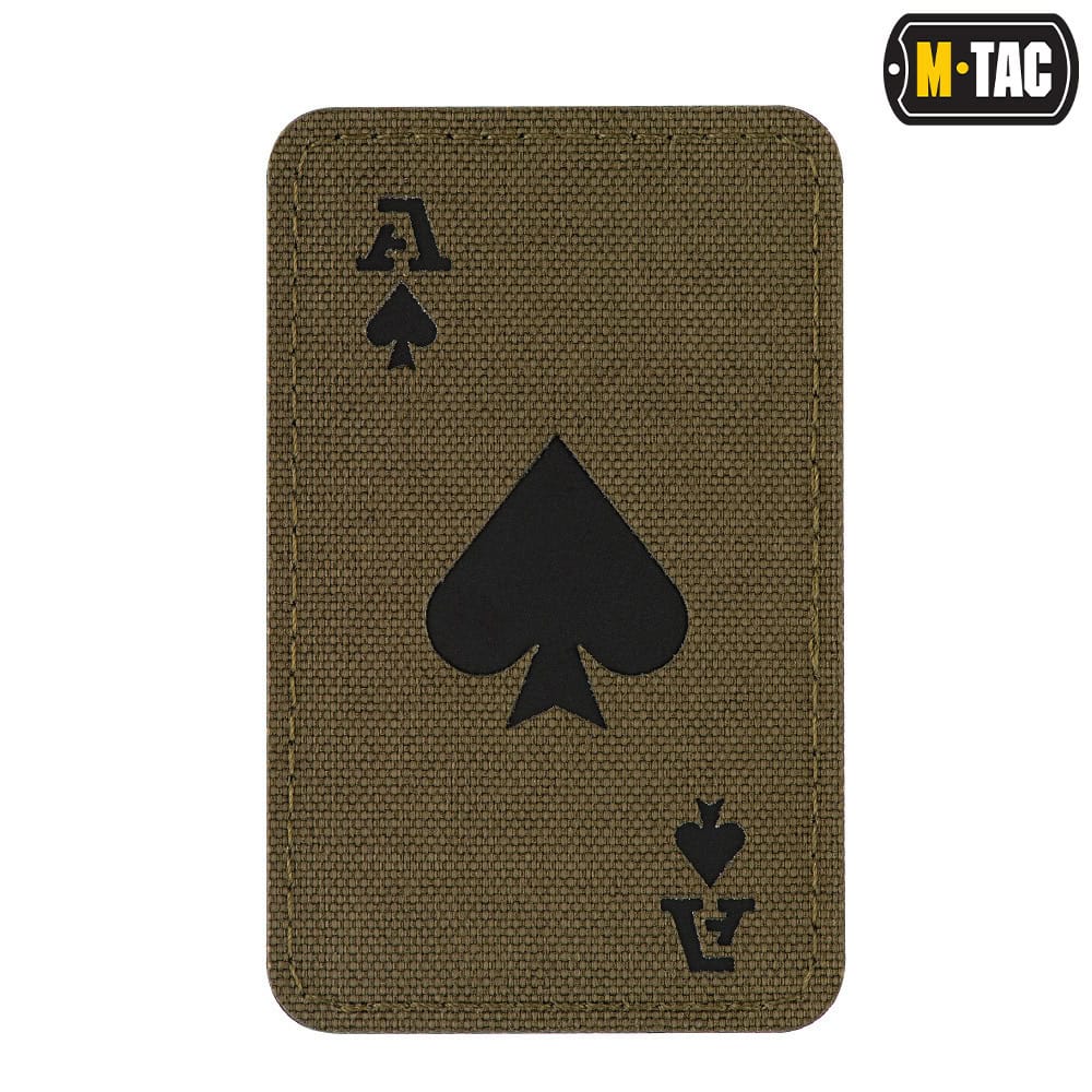 Uzšuve - M-Tac patch Ace of Spades Laser Cut Ranger Green/Black