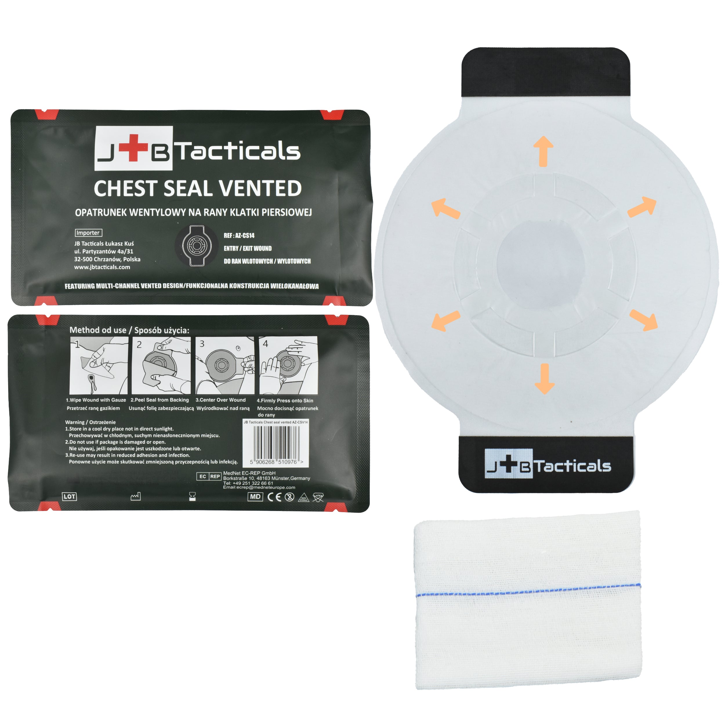 JB Tacticals Ventilēts krūšu blīvējums AZ-CS14