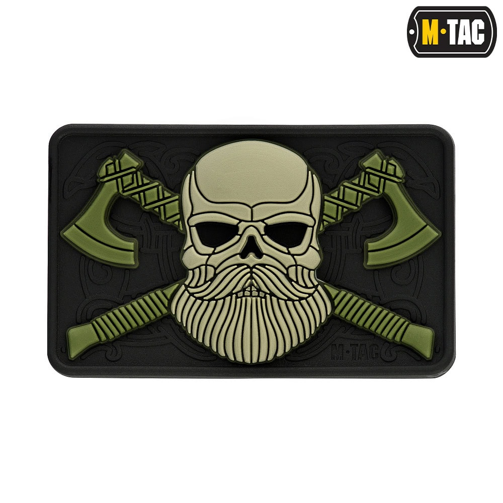 PVC uzšuve - M-Tac Bearded Skull 3D PVC Black/Olive