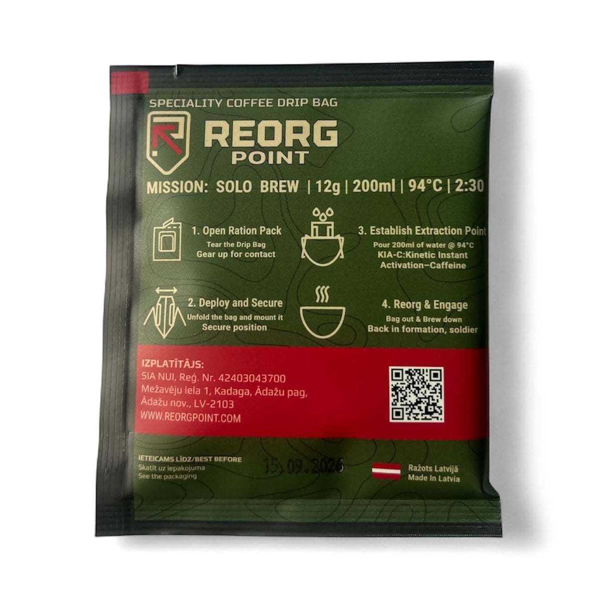 Kafija REORG POINT Drip Bag Speciality