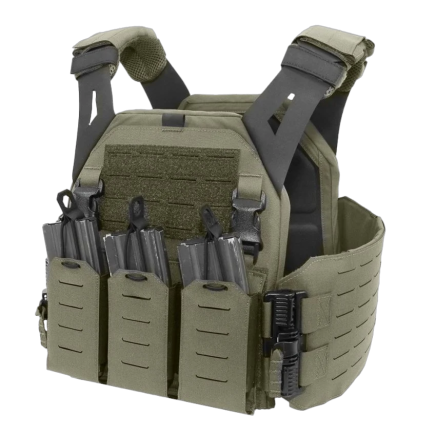 Uzkabes komplekts WAS LPC (Solid Sides) with Detachable Triple MOLLE Open Pouch Large Ranger Green