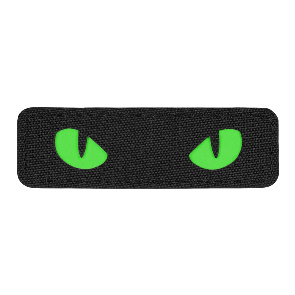 Uzšuves - M-Tac patch Cat Eyes Laser Cut Black/Green/GID