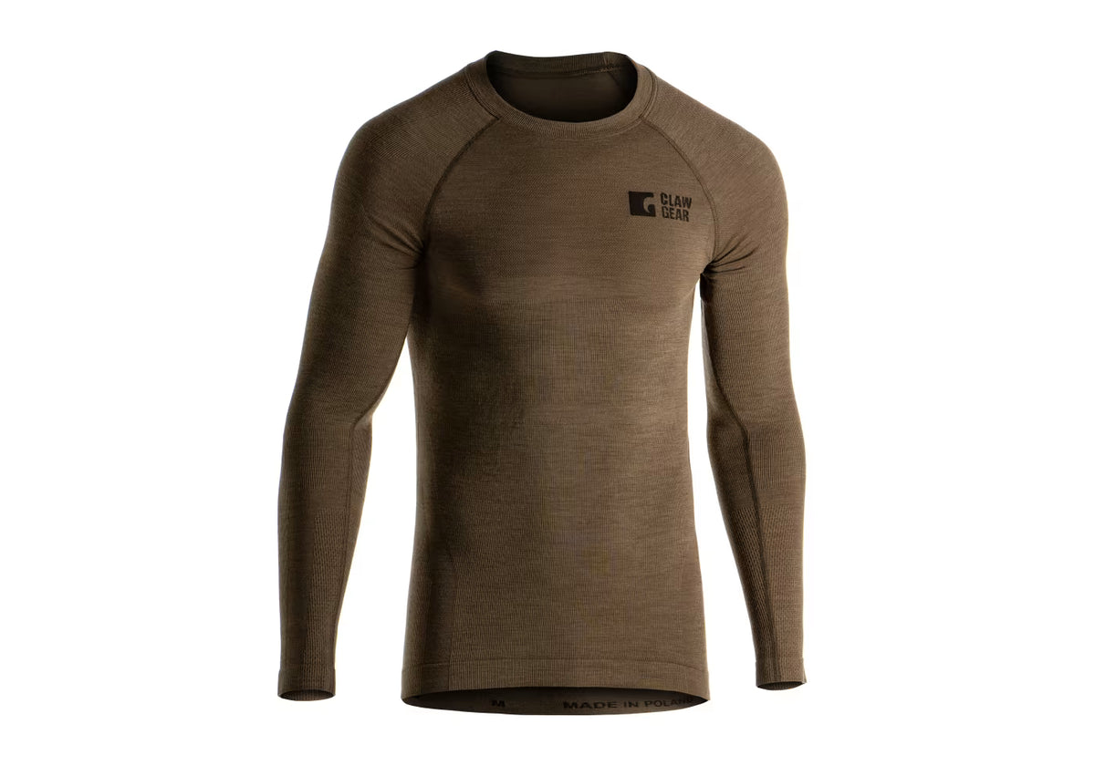 Clawgear Merino Seamless Shirt LS – Stonegrey Olive
