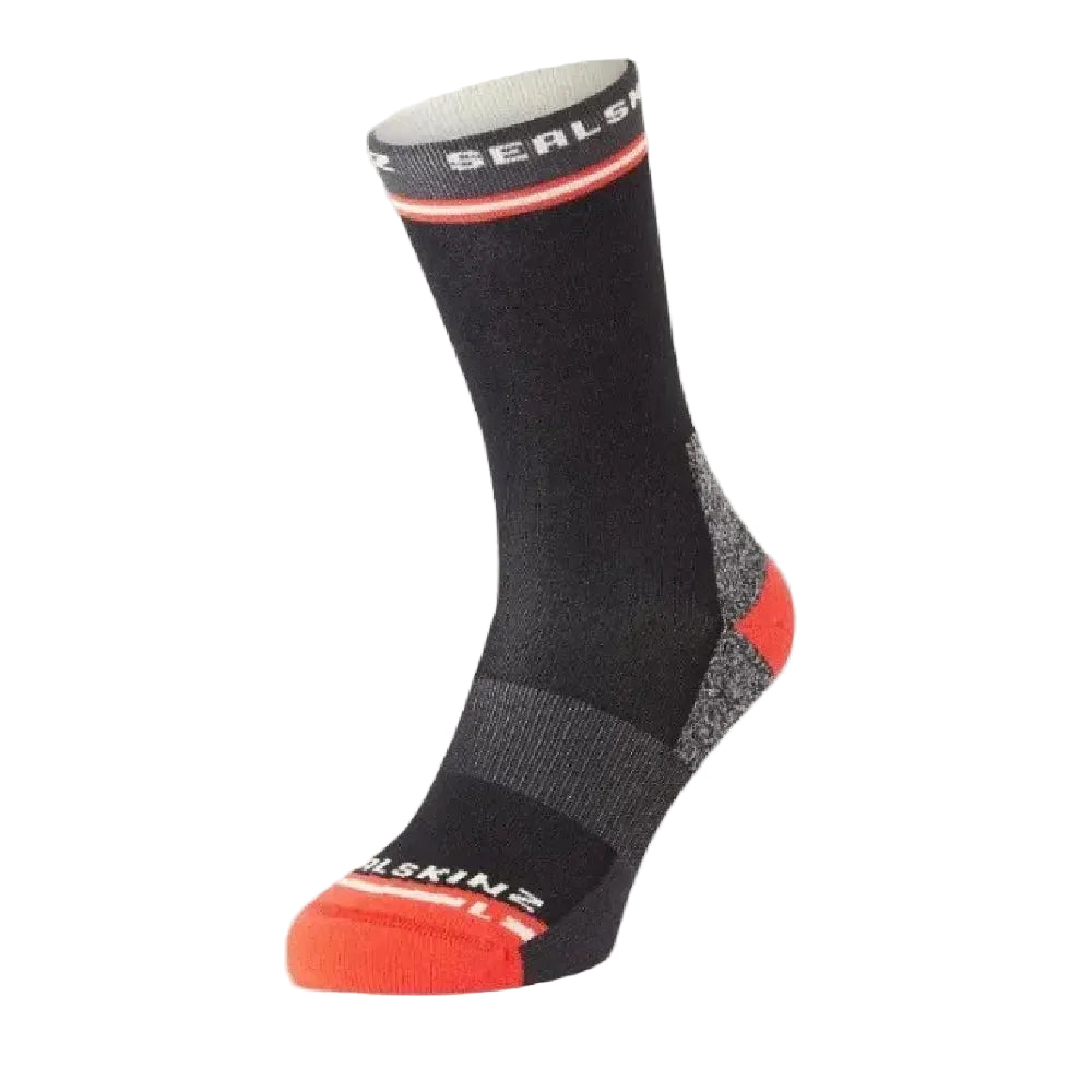 Zeķes SEALSKINZ BLOFIELD Anti-Blister Mid-Length Running Sock Black