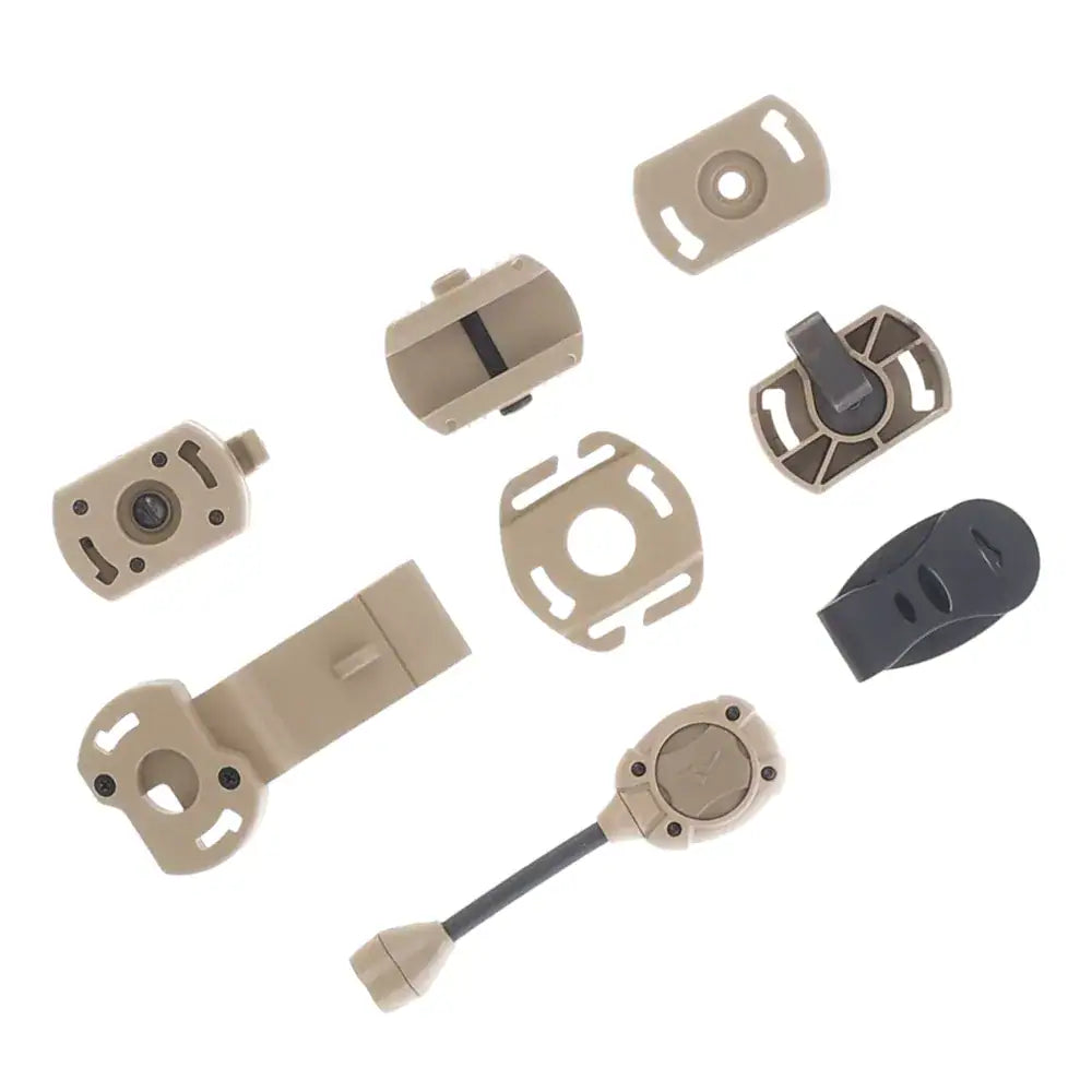 Ķiveres lukturis SWITCH MPLS W/R/G/B (Princeton Tec), Black
