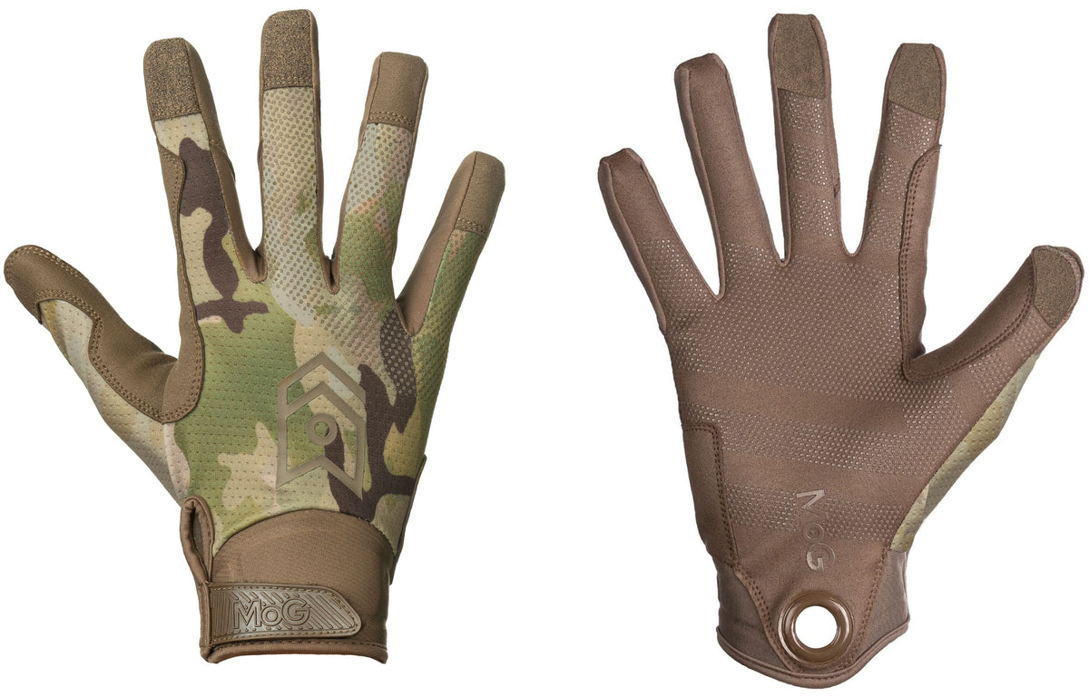 Cimdi MOG Target High Abrasion Multicam — plaukstas un virspuses skats