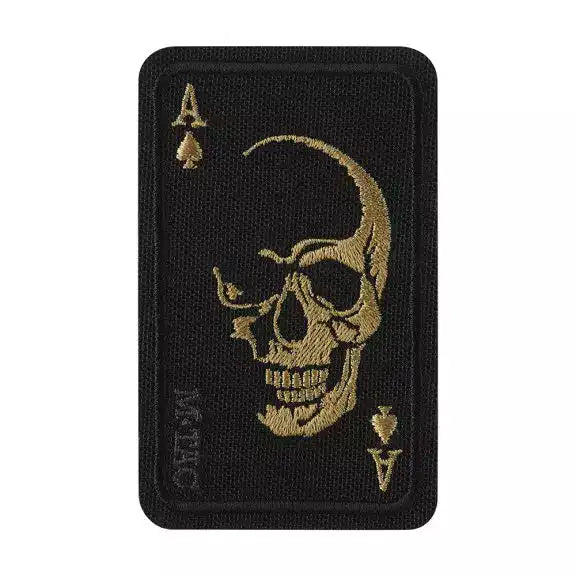 Uzšuve - M-Tac patch Face of war (Embroidery) Black/Orange