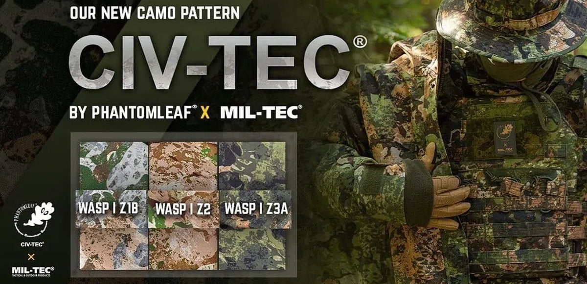 CIV-TEC PHANTOMLEAF Mil-Tec jaunās kamuflāžas kolekcijas galvenais attēls