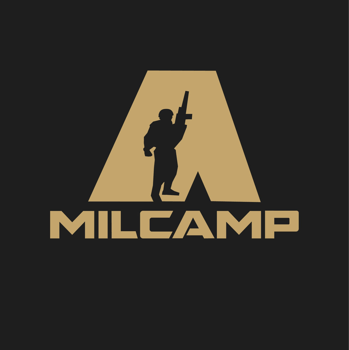 MilCamp logo - vertikāls
