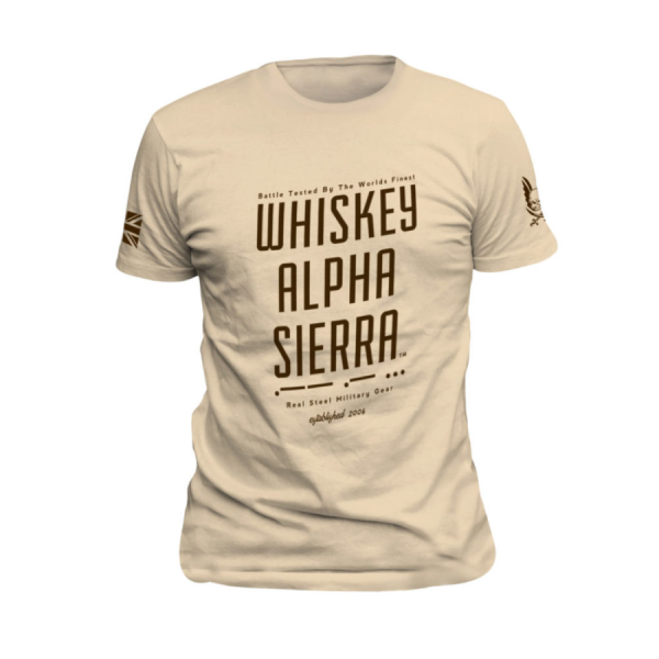 Whiskey Alpha Sierra WAS T-krekls – Coyote Tan