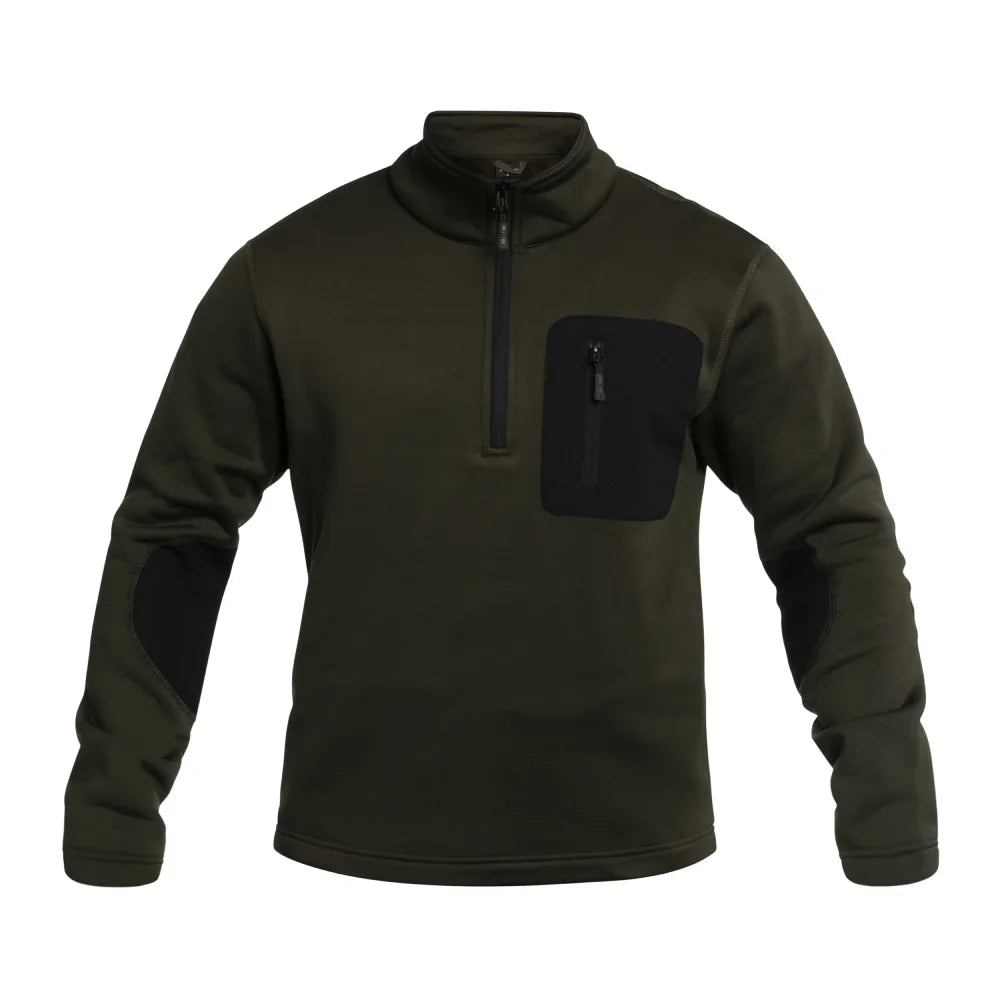 Mil-Tec Termo Flīsa ZIP-Pullover Olive — attēls 1