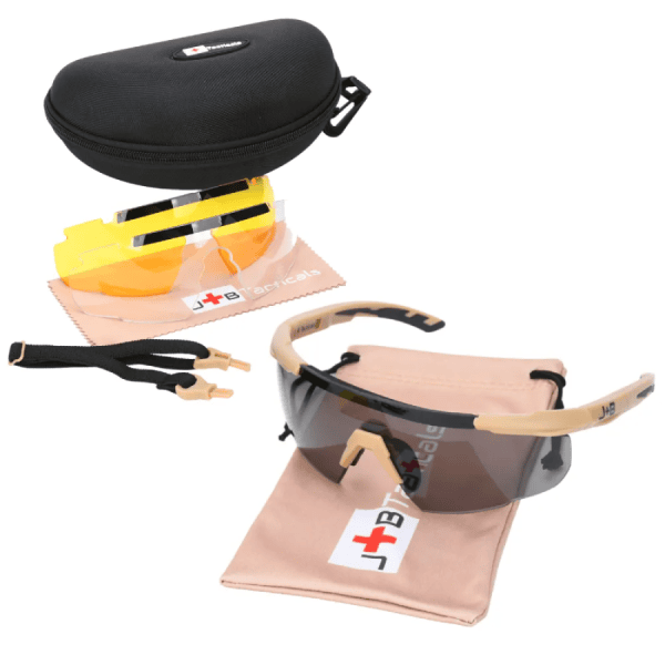 JB Tacticals Protective Shooting Tactical Glasses JB-03 Brown