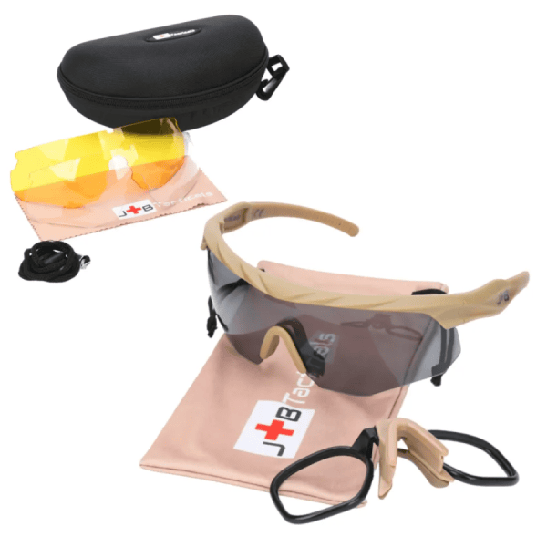 JB Tacticals JB-04 Brown Safety Tactical Shooting Glasses