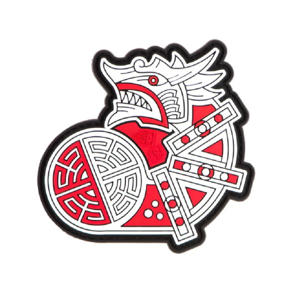Clawgear Uzšuve PVC Viking Dragon Ship Head Rubber Patch