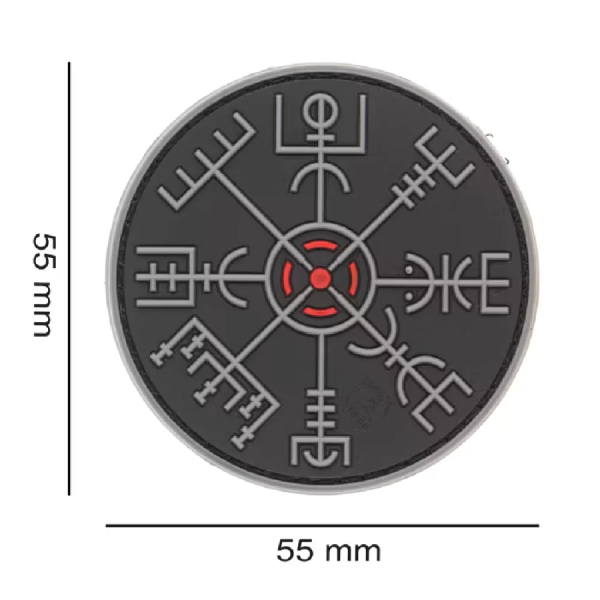 Clawgear Uzšuve PVC Vegvisir Viking Compass Patch Black