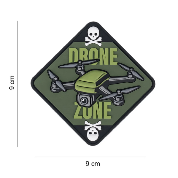 Uzšuve 3D PVC Drone zone skull &amp; bones #16059