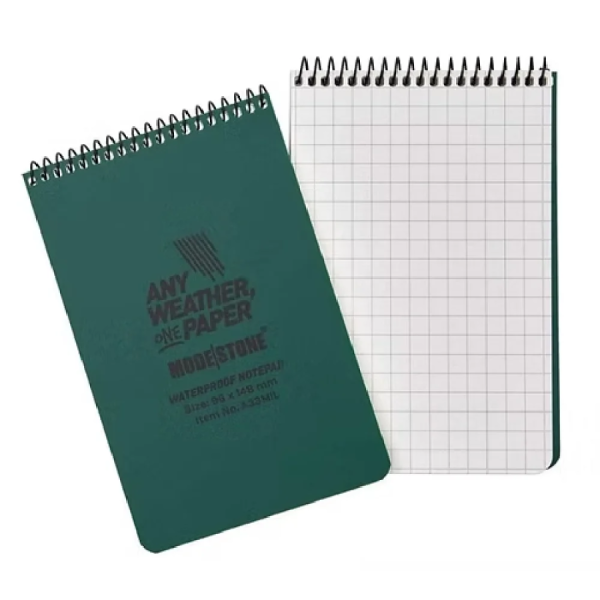 Ūdens izturīgais blociņš Modestone WP Notepad 96X148 mm Green — Blociņi