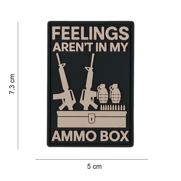 Uzšuve 3D PVC Patch Feelings arent in my ammo box