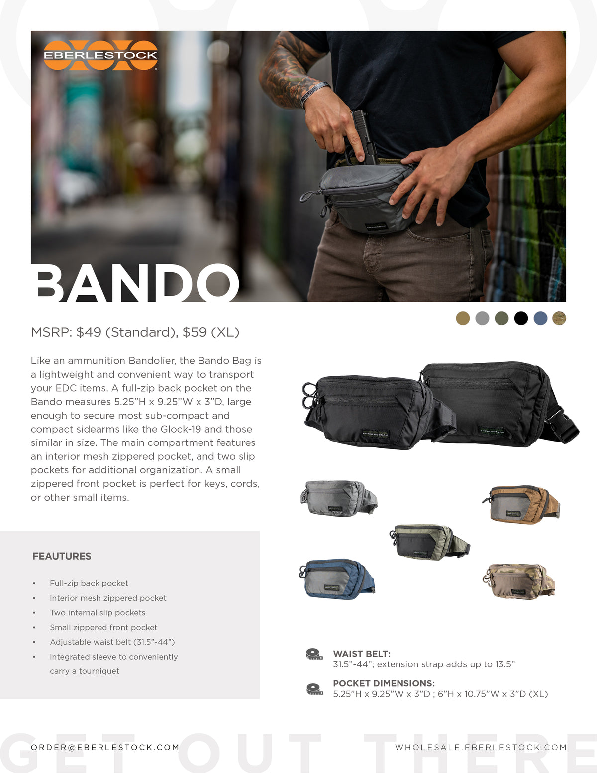 Jostas soma Eberlestock Bando Bag Black