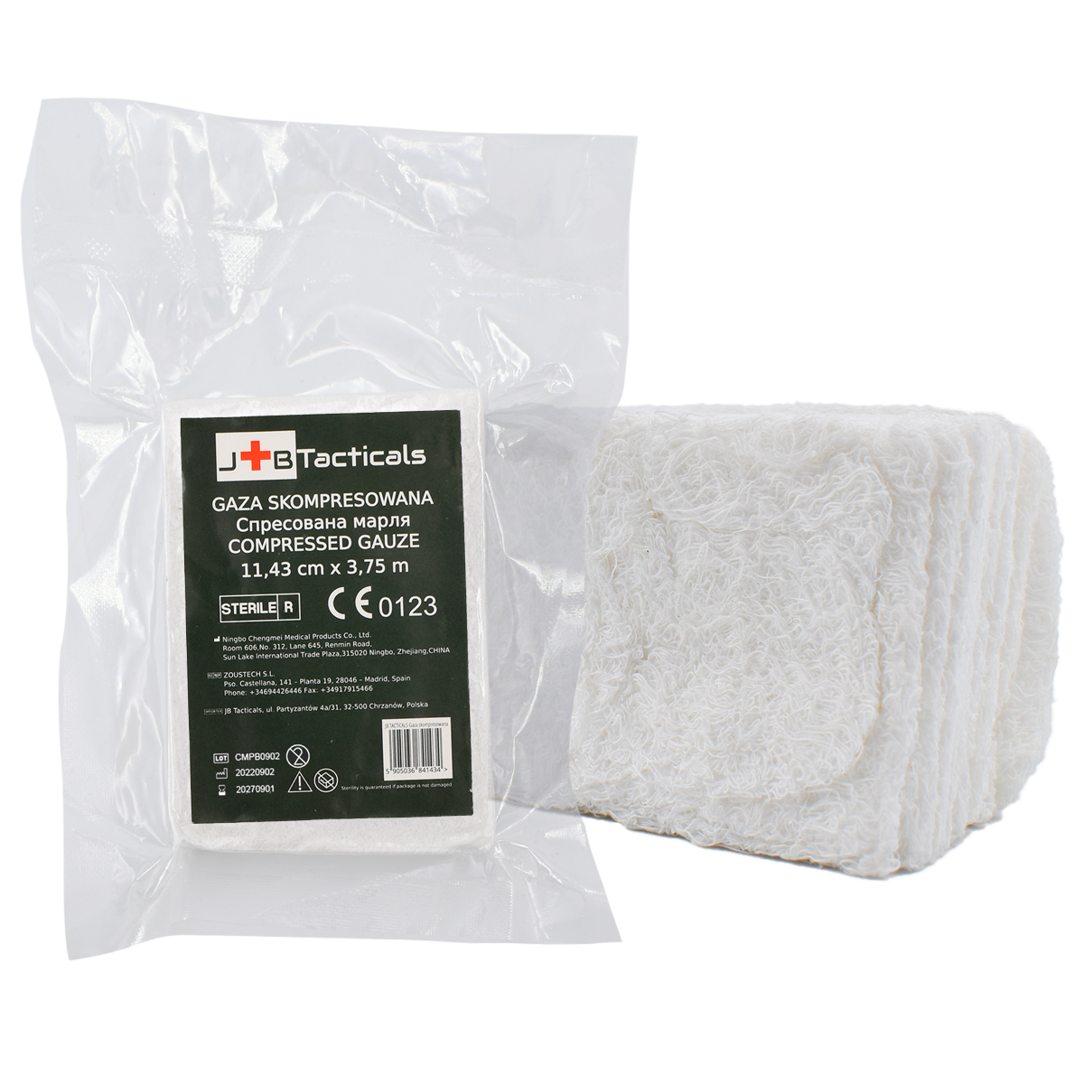 JB Tacticals Kompresijas marle 11.43cm x 3.75m