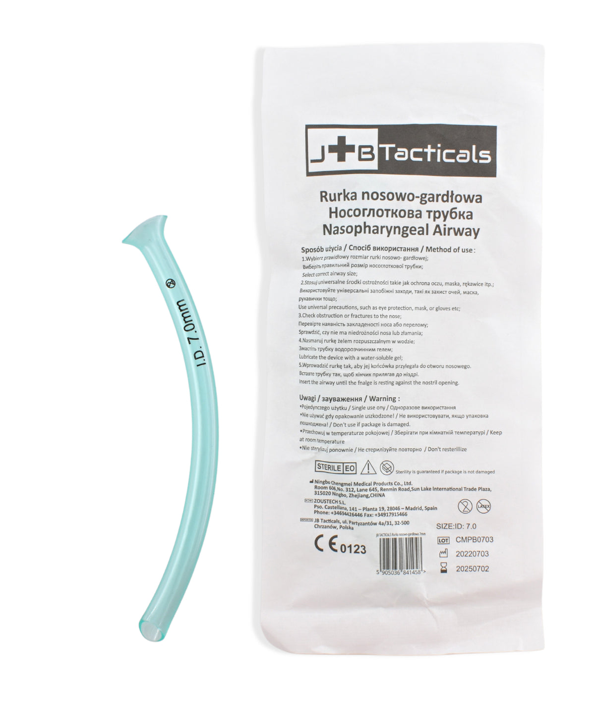 JB Tacticals Nasopharyngeal Airway 7.0 mm