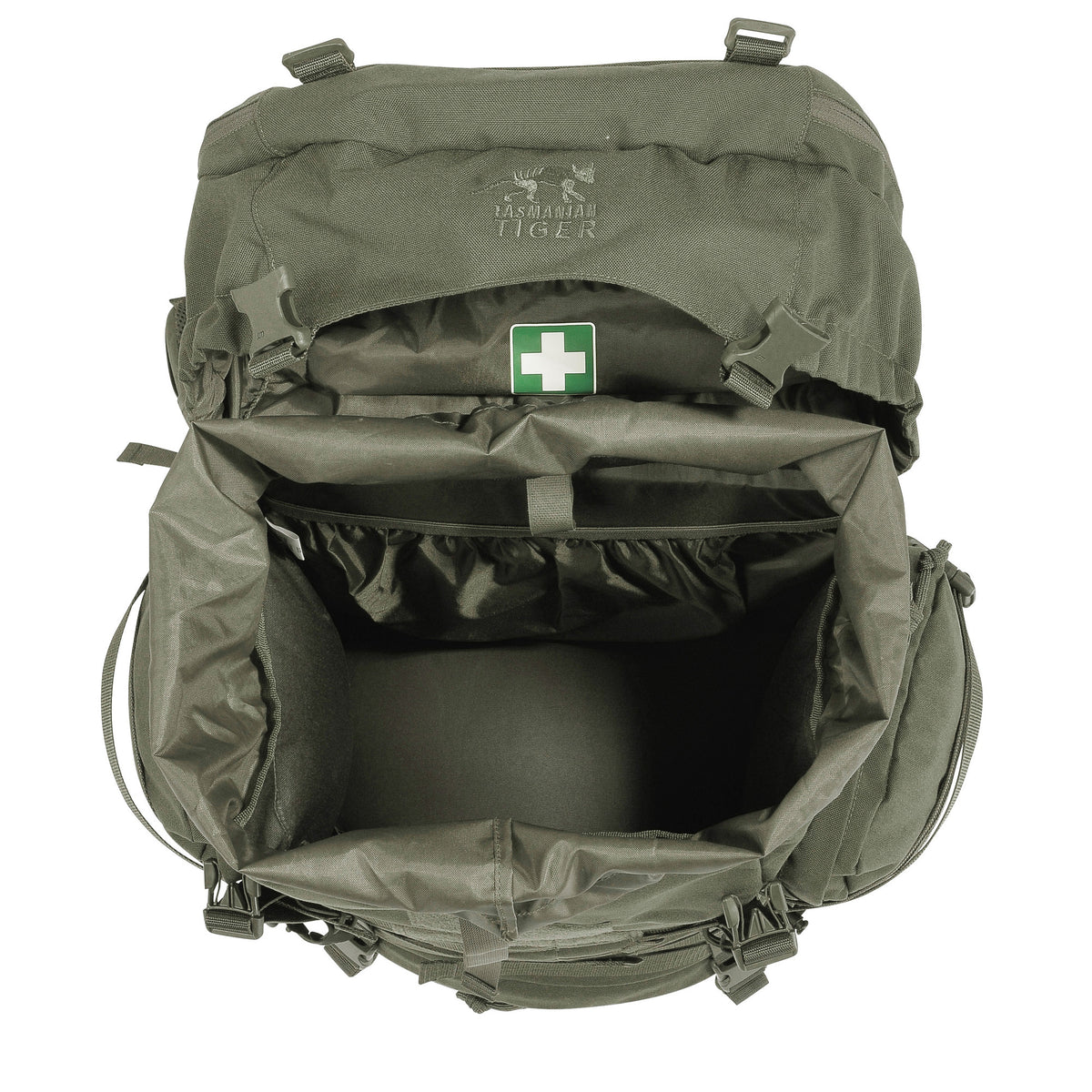 Mugursoma Tasmanian Tiger Raid Pack MKIII IRR Stone Grey Olive — detaļas