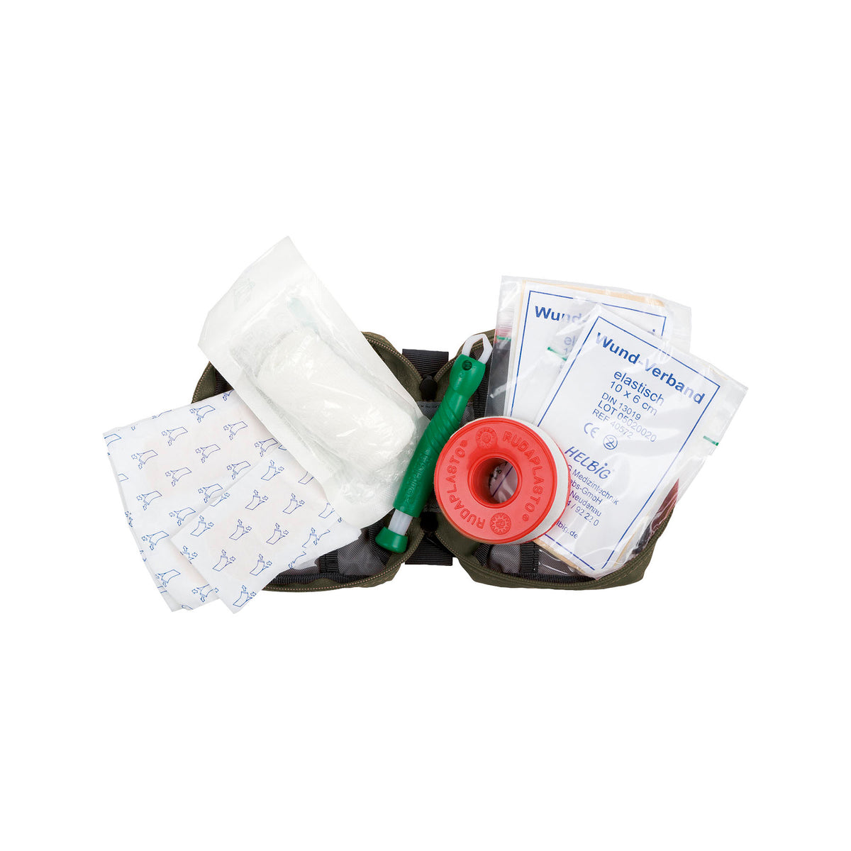 Pirmās palīdzības komplekts Tasmanian Tiger First Aid Mini Olive — detaļas