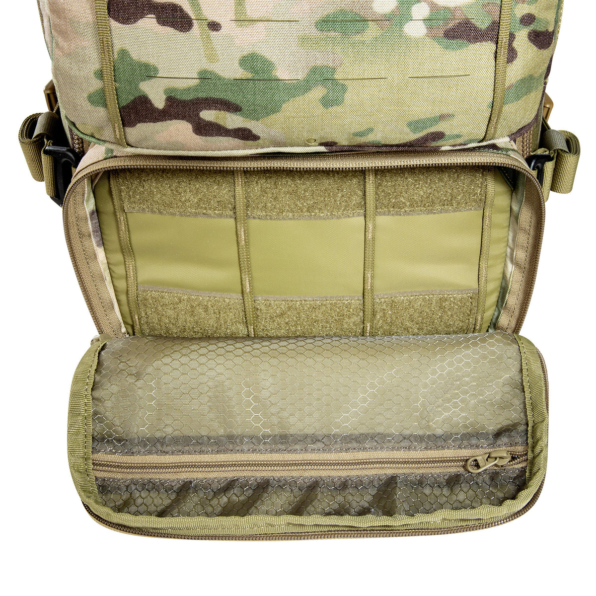 Mugursoma Tasmanian Tiger Modular Combat Pack 24 SL MC Multicam — detaļas