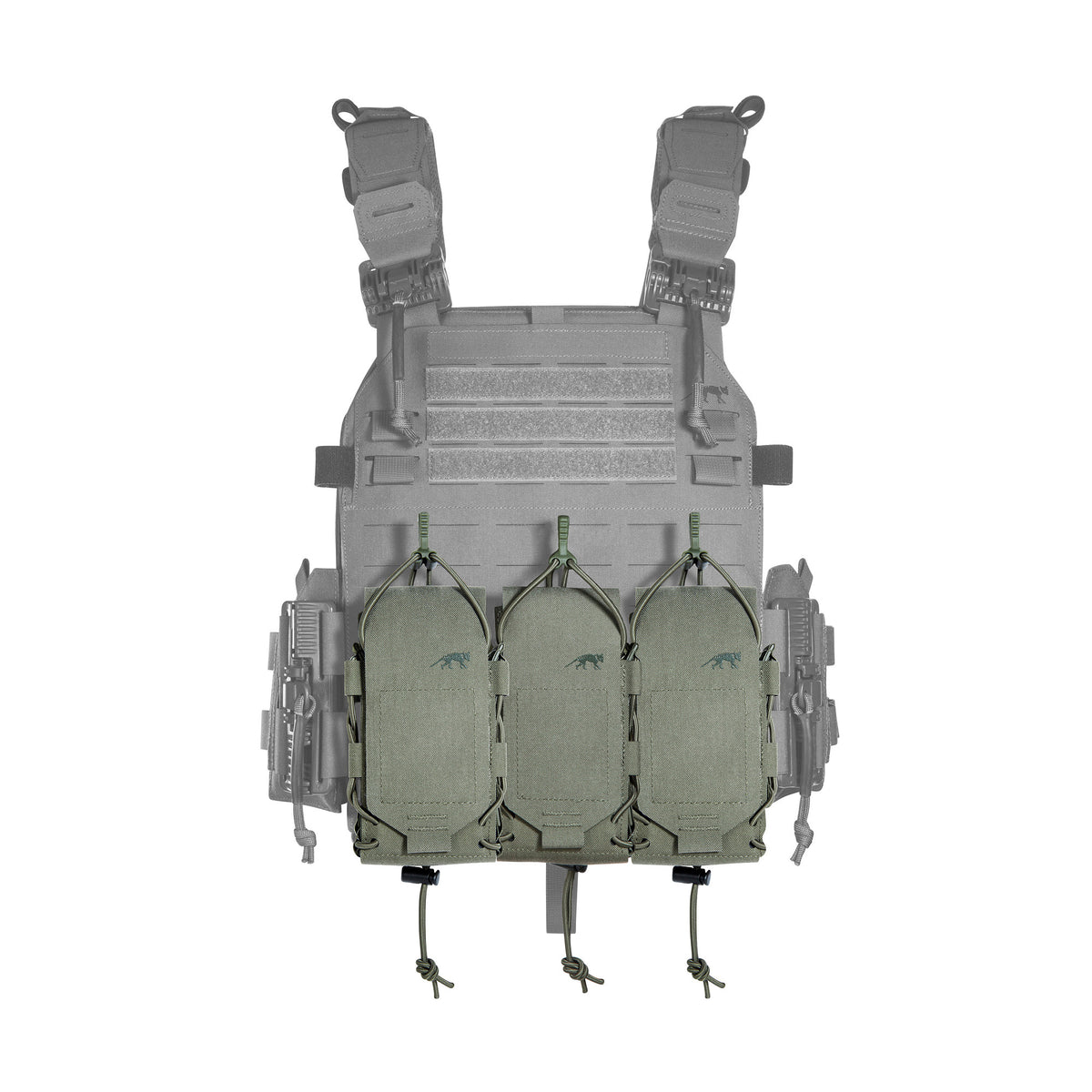 Aptversoma Tasmanian Tiger SGL Modular Mag Pouch MCL IRR Stone Grey Olive — detaļas