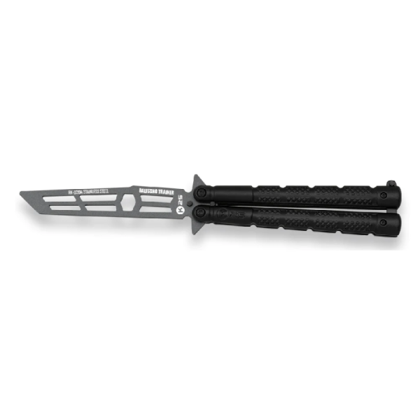 Nazis - taurenis K25 black coated training balisong.Black — Nazis